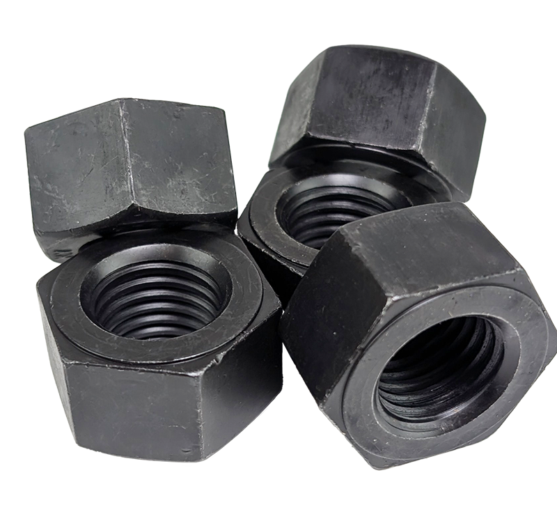 Heavy hex nuts black coating